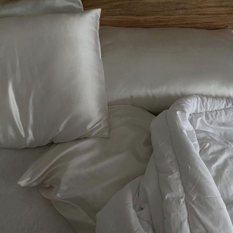 Premium Silk Pillowcase - White