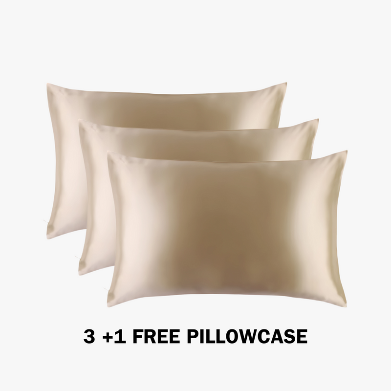 3x Premium Silk Pillowcase - Champagne