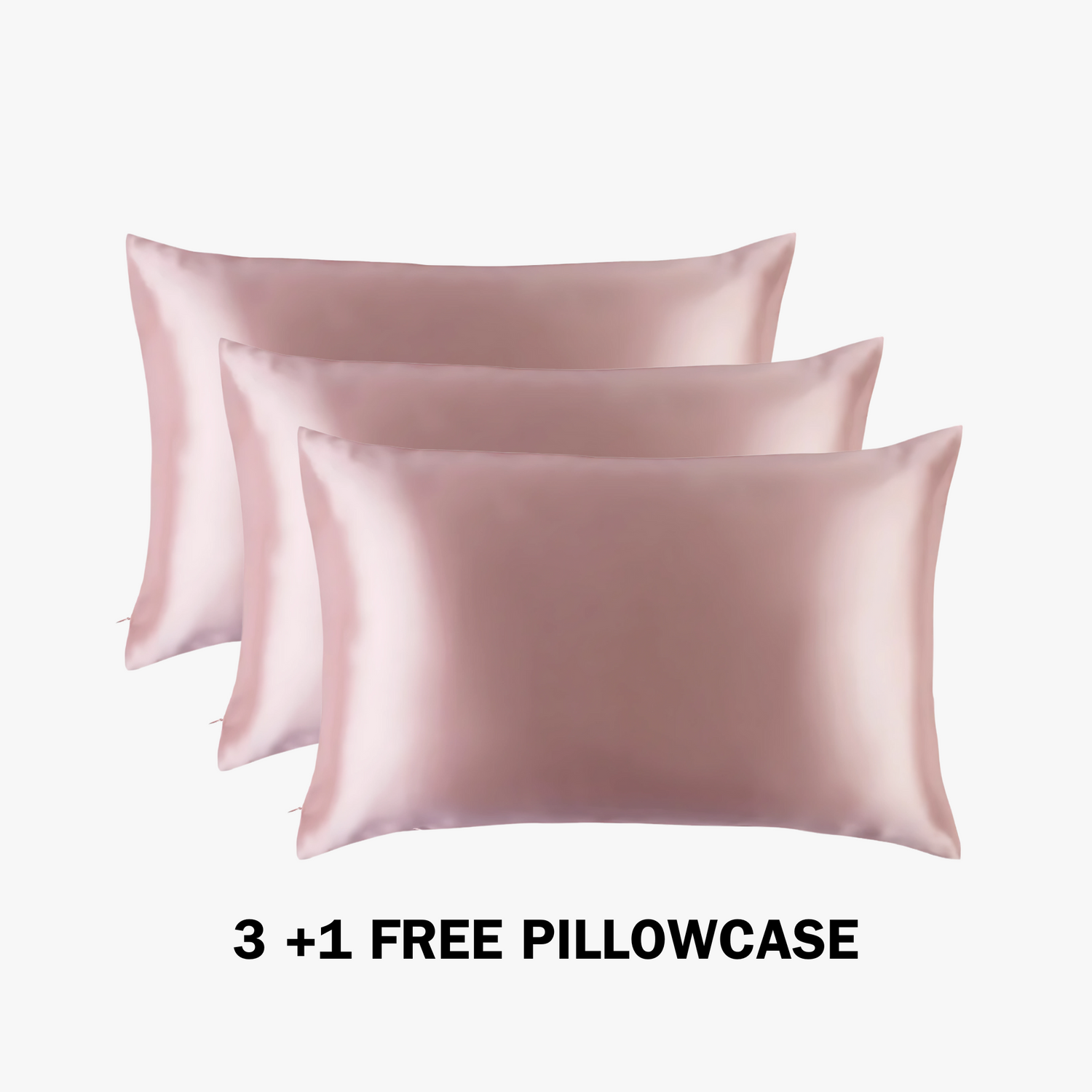 3x Premium Silk Pillowcase - Pink