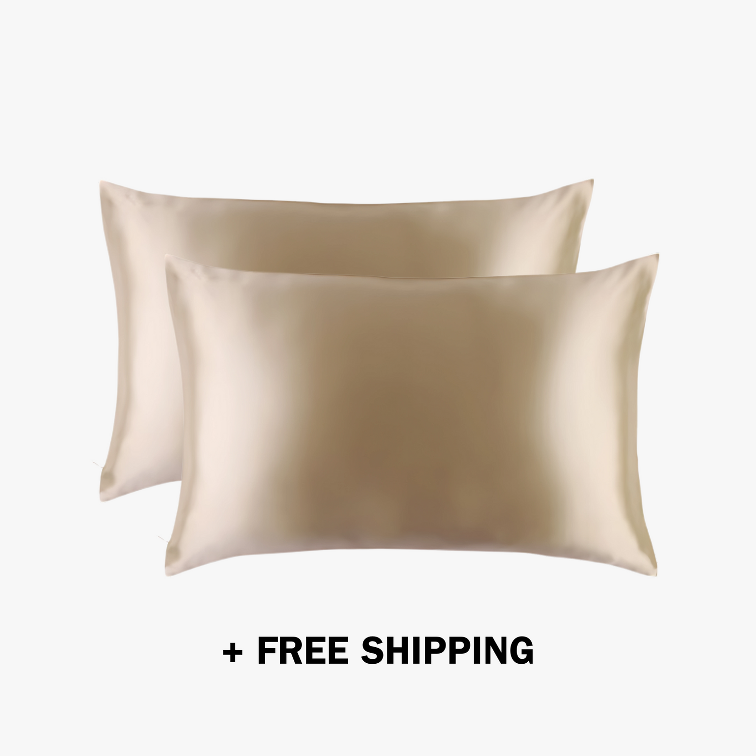 2x Premium Silk Pillowcase - Champagne