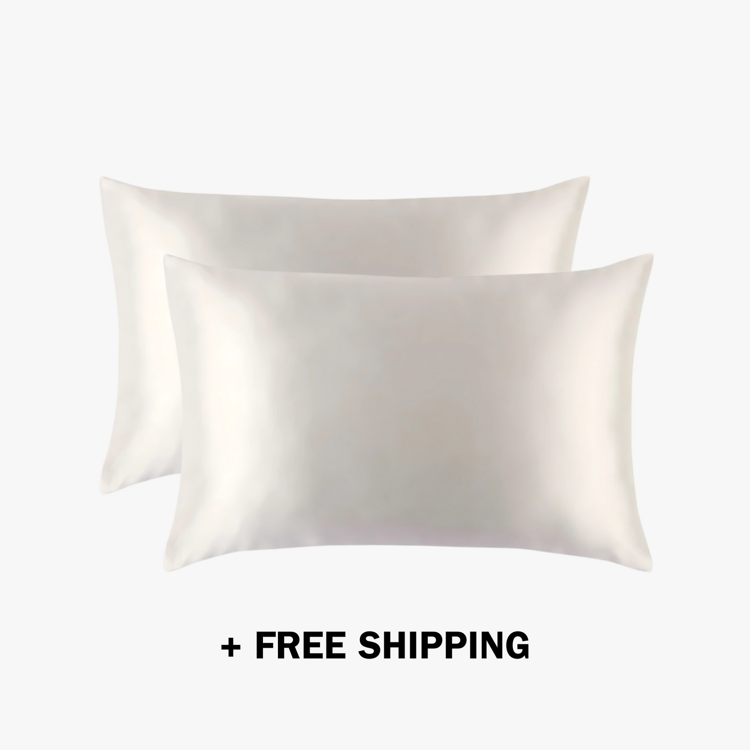 2x Premium Silk Pillowcase - White