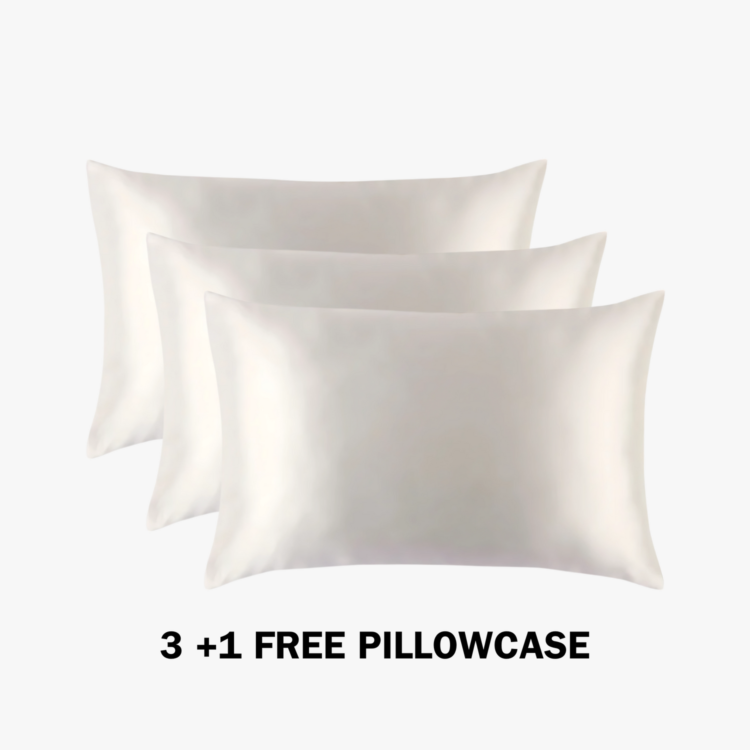 3x Premium Silk Pillowcase - White