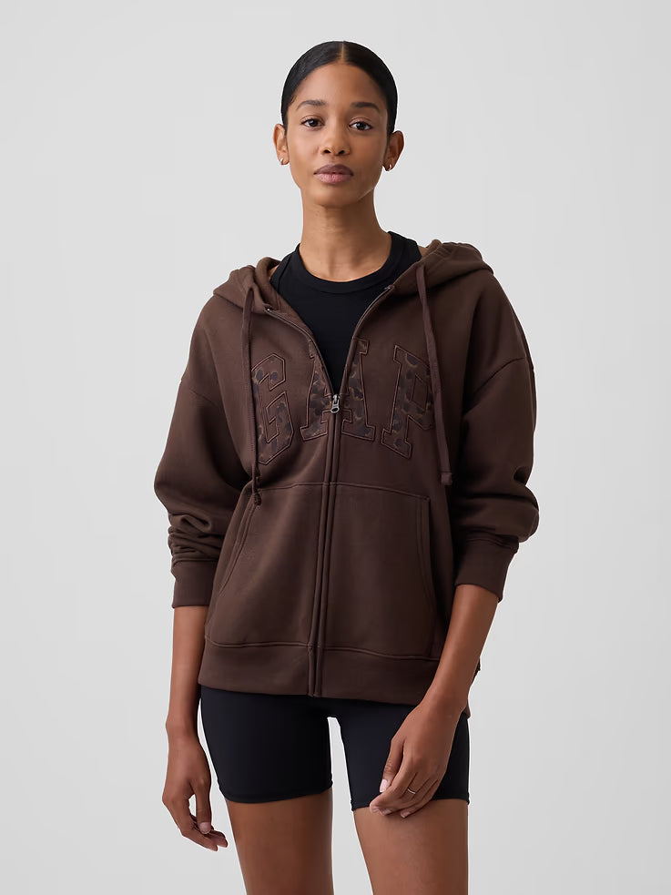 Alora™ Gap Cheetah Zip Hoodie