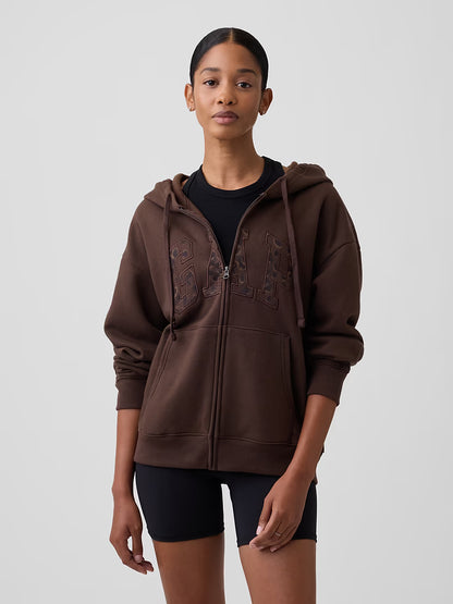 Alora™ Gap Cheetah Zip Hoodie